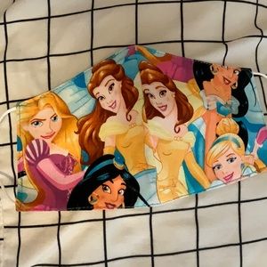 princess printed handmade face mask
